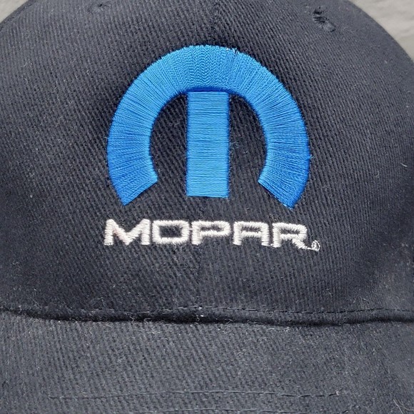 Mopar Hat Corduroy Strapback Cap Black Embroidered Dodge Hemi SRT - Picture 2 of 7